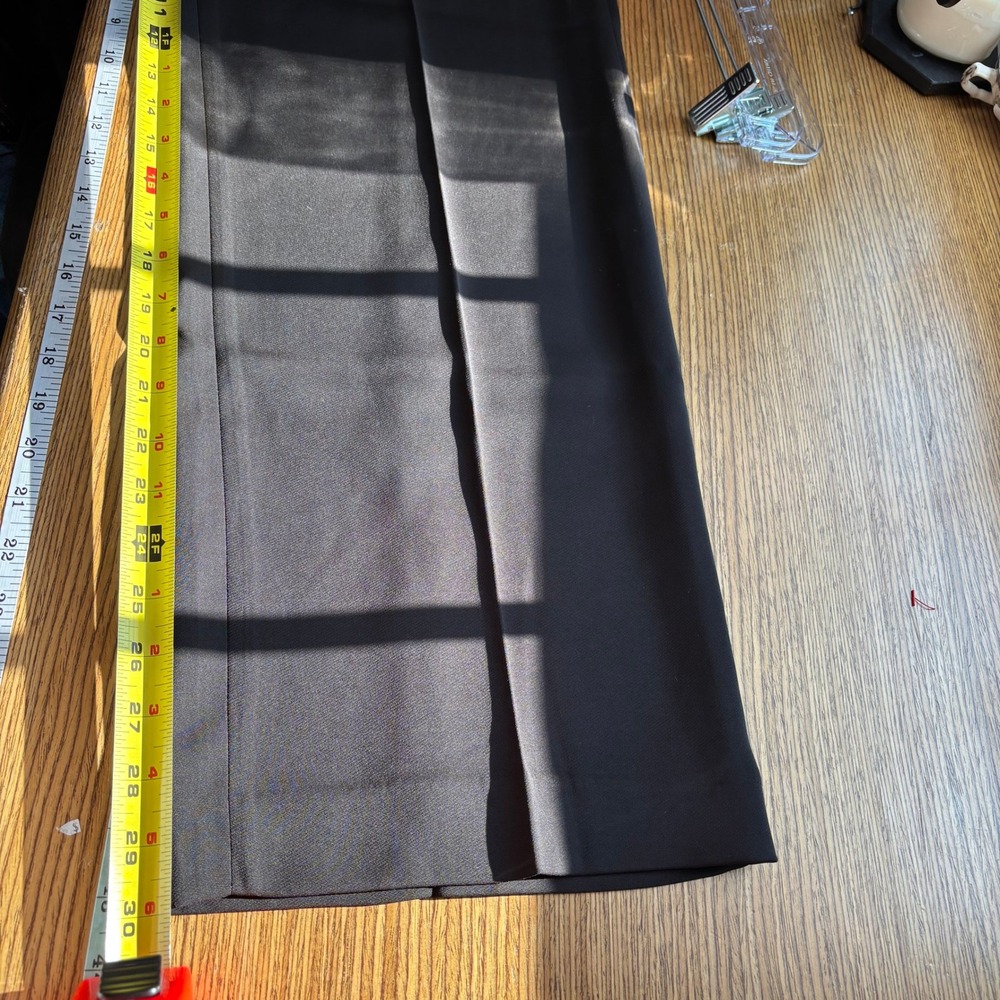Quince Stretch Crepe Classic Trouser Pants 10 Black Minimalist - Picture 16 of 16